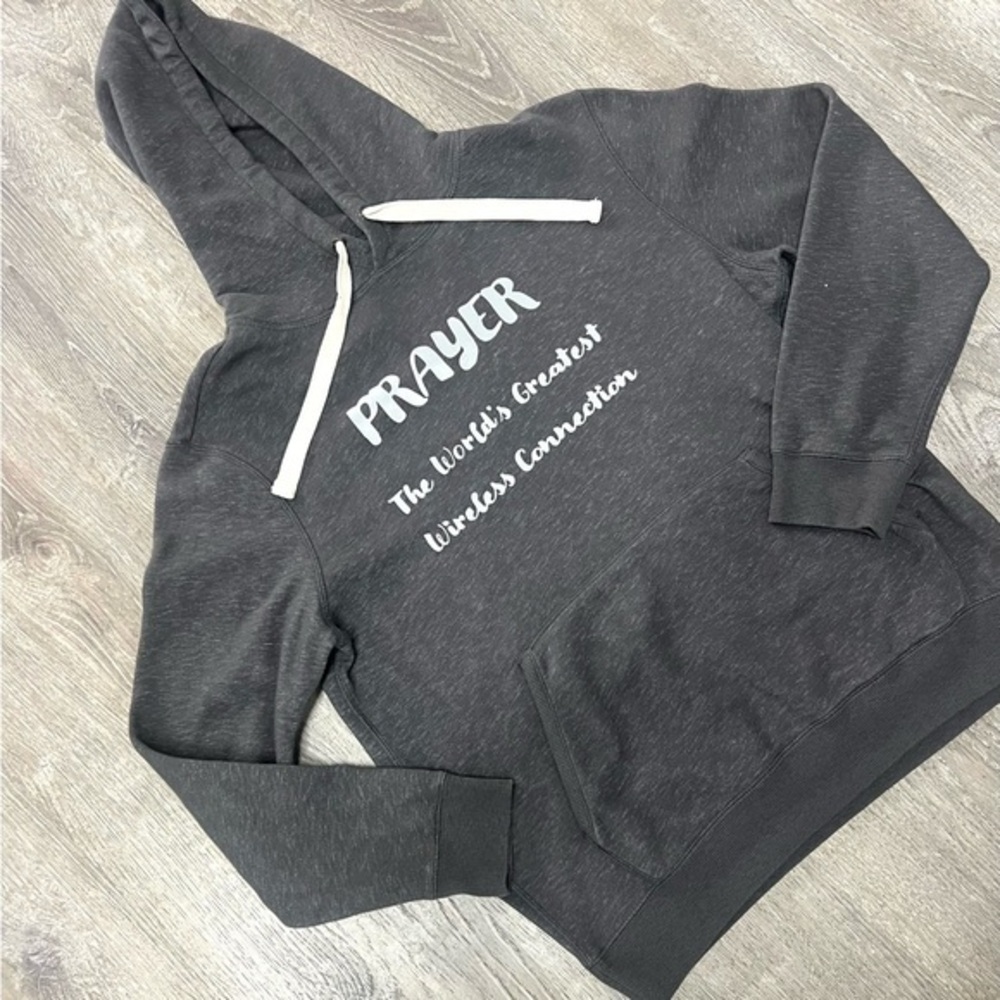 Prayer, the world’s greatest wireless connection Gray Hoodie Sweatershirt